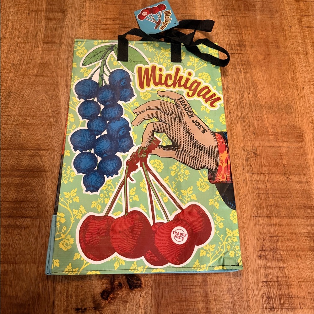 Trader Joe’s mystery bag Michigan state Reusable Grocery Tote Bag